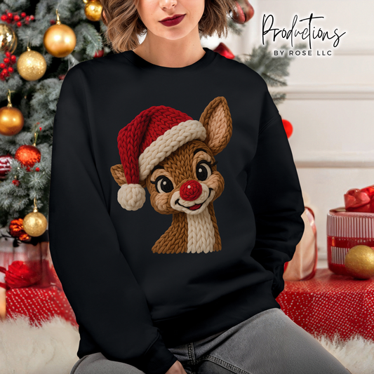 Adult Faux Knit Crewneck