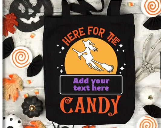 Halloween Black Tote Bag Personalized