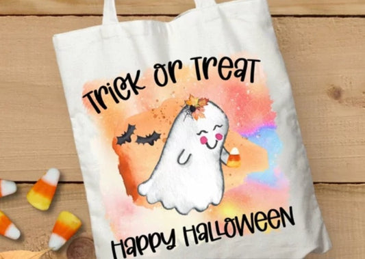 Halloween White/Cream Tote Bag