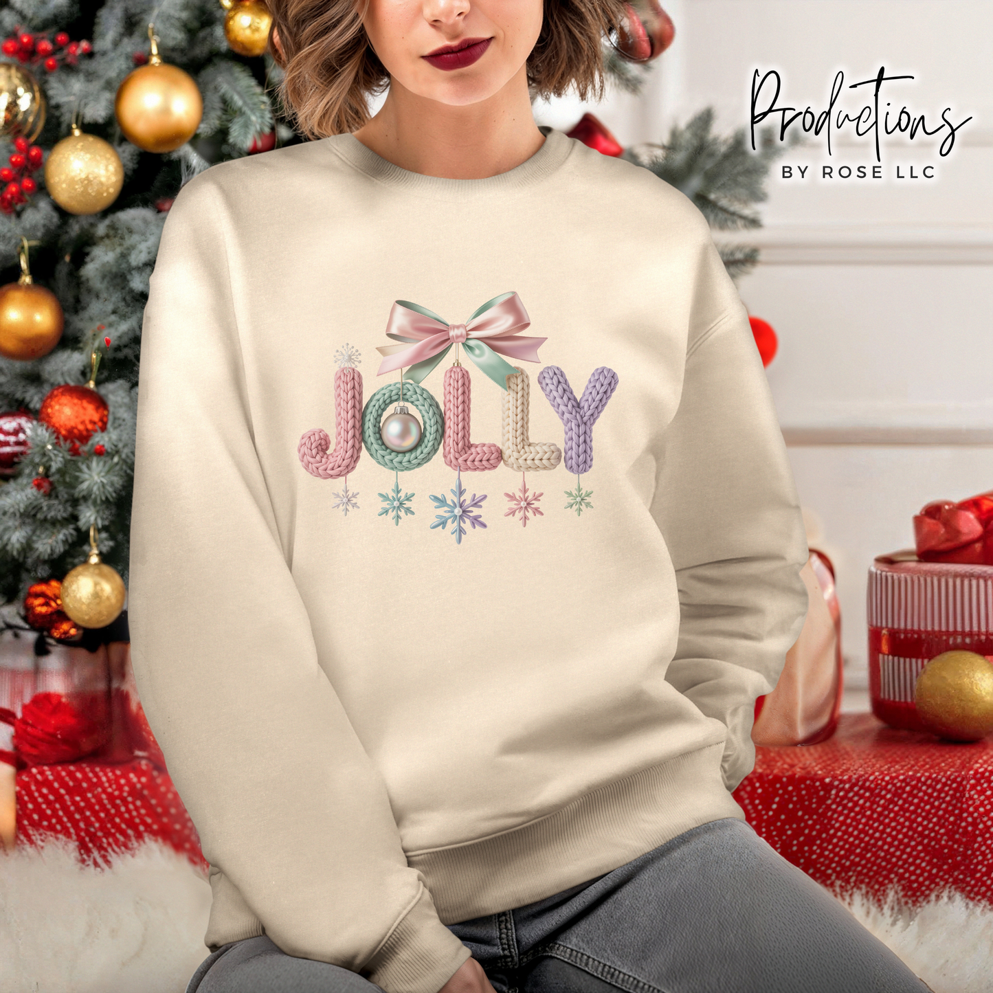 Adult Faux Knit Crewneck