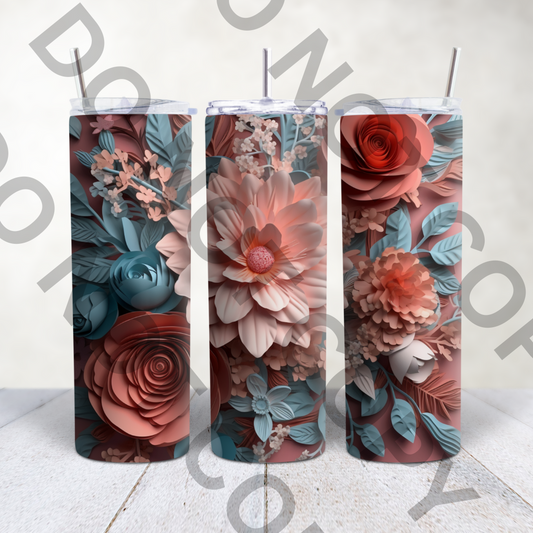 3D Flower Tumbler