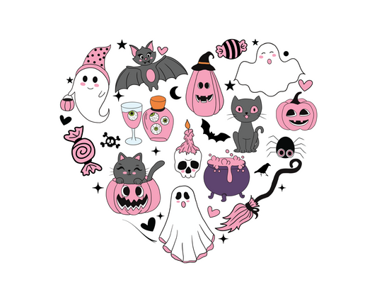 Pink Halloween Heart- HTV