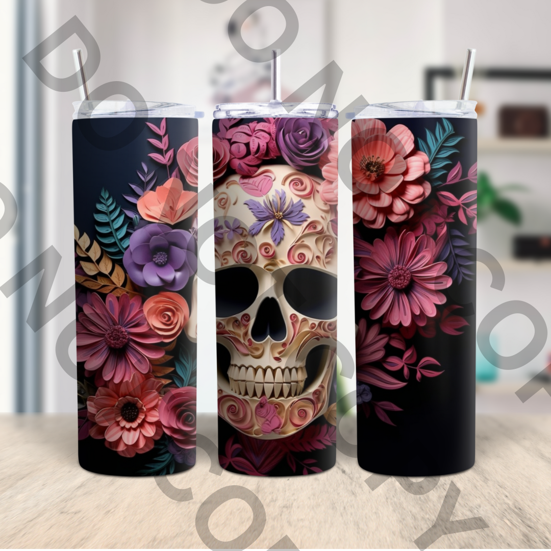 3D Skull Tumbler