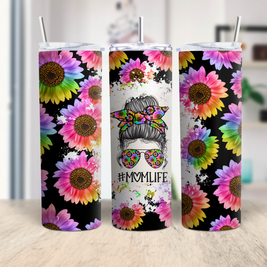 Rainbow Sunflower Mom 20oz Tumbler