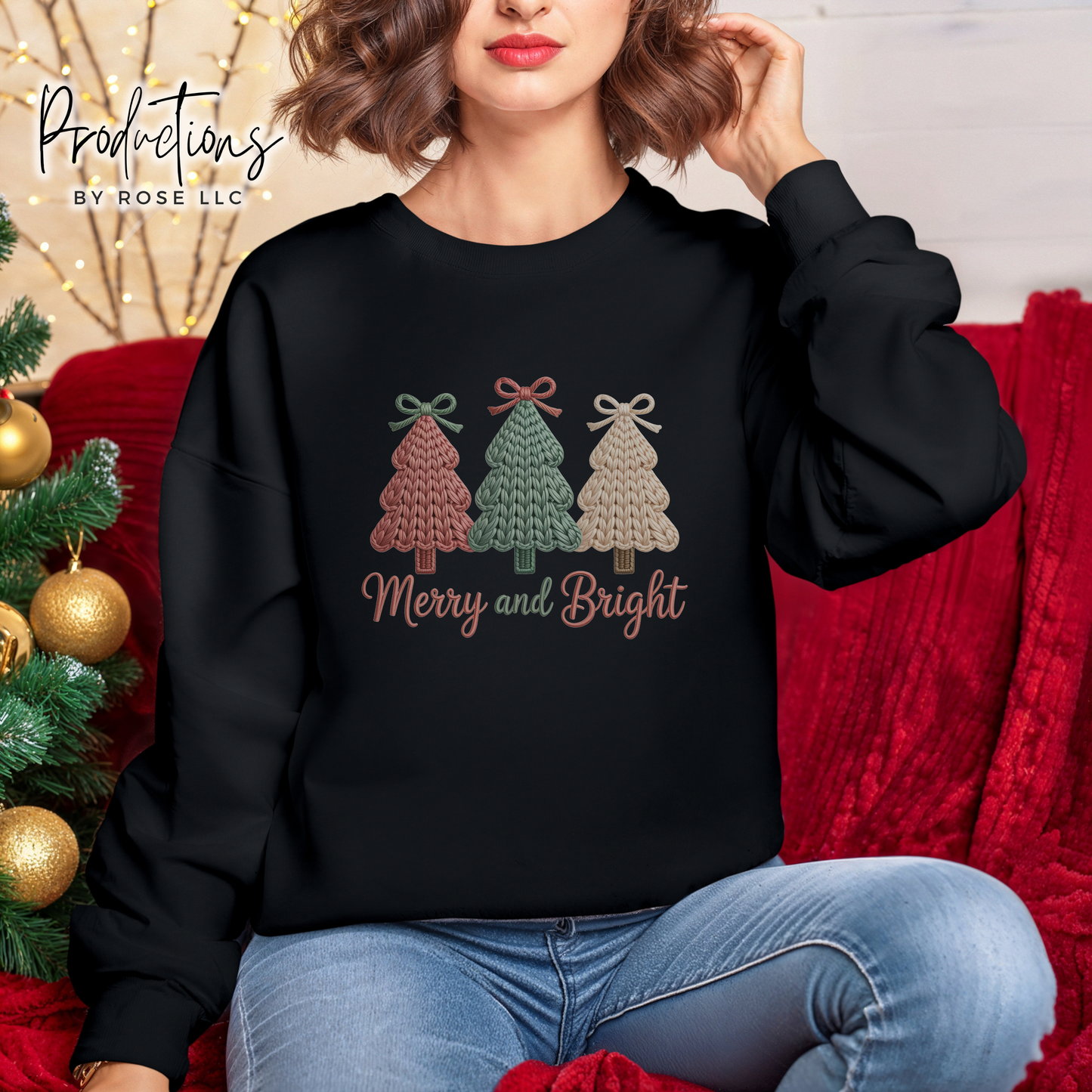 Adult Faux Knit Crewneck