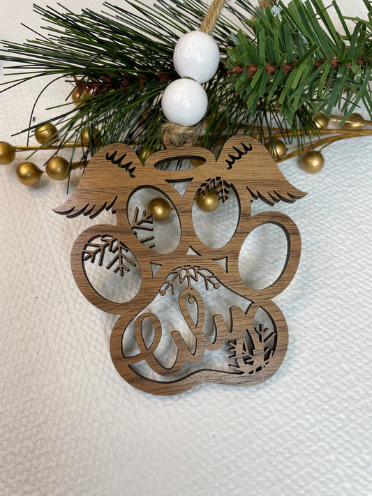 Dog Paw Angel Ornament