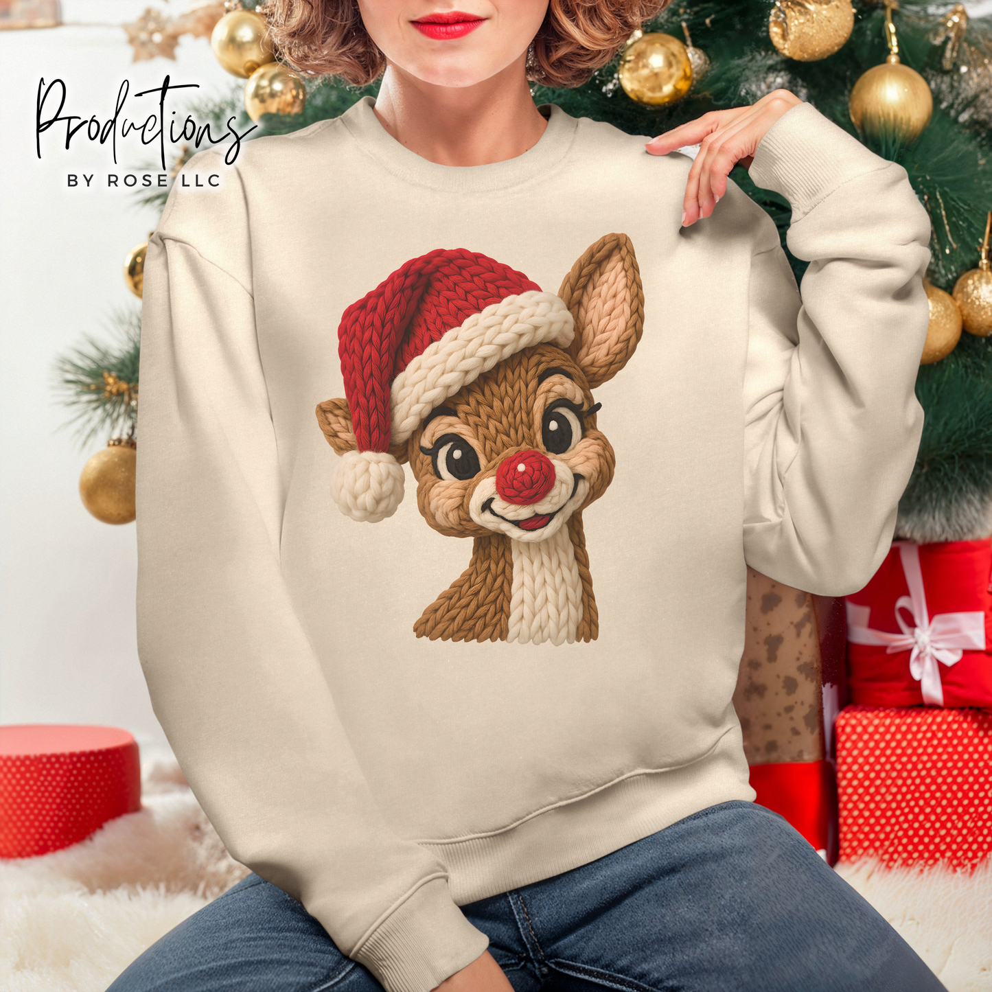 Adult Faux Knit Crewneck