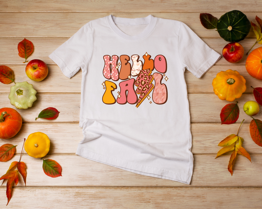 Retro Hello Fall Shirt or Crewneck