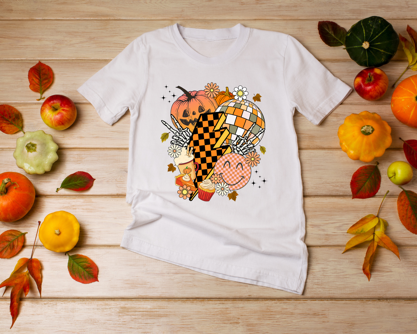 Retro Fall Pumpkin Shirt or Crewneck