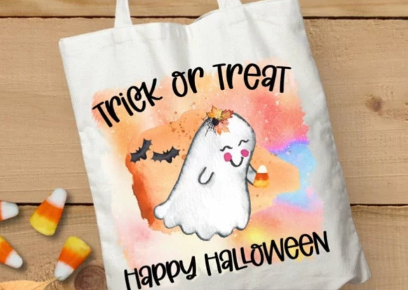 Halloween White/Cream Tote Bag